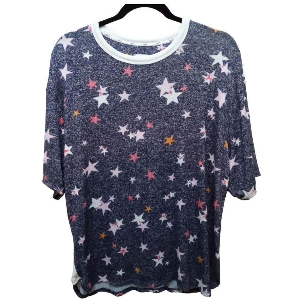 🌻Dkny star print top multi color size XXL